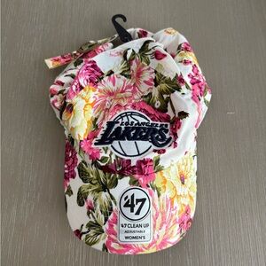 47 Brand Floral Cap with Pink and Yellow Design